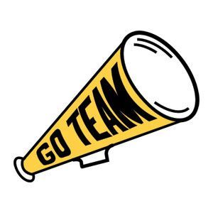 Wincraft school go team megaphone yellow gold clip art