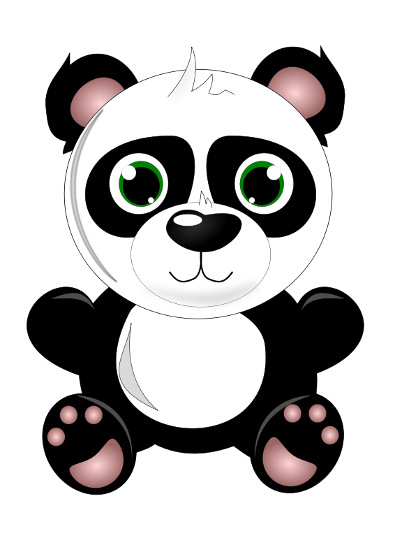 Cute panda clipart 4