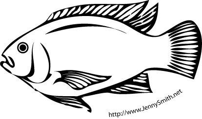 Fish black and white clipart of fish clipartfest 2