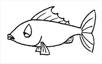 Fish black and white cute fish clip art free 3