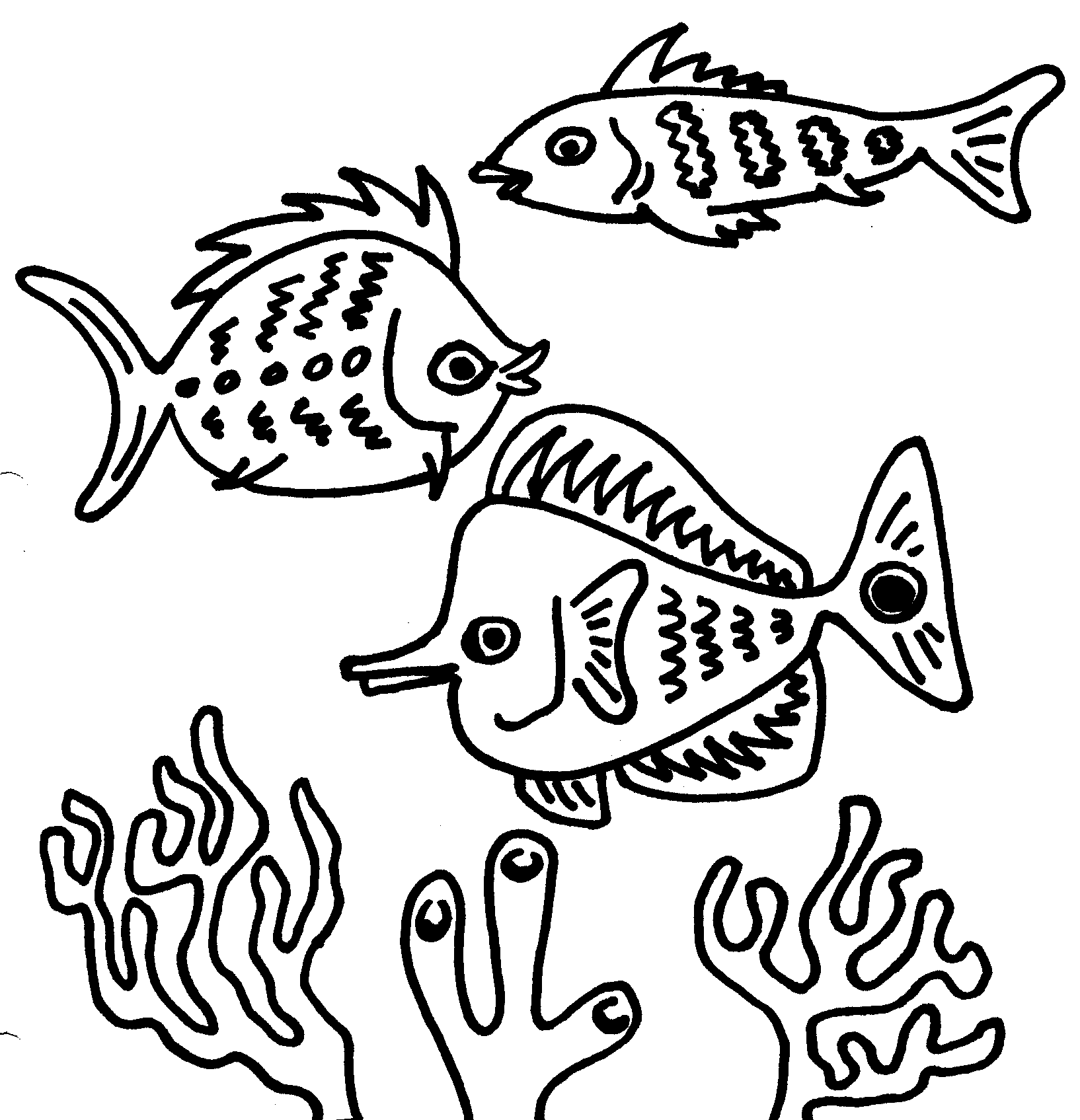 Fish black and white fish outline clipart free 3