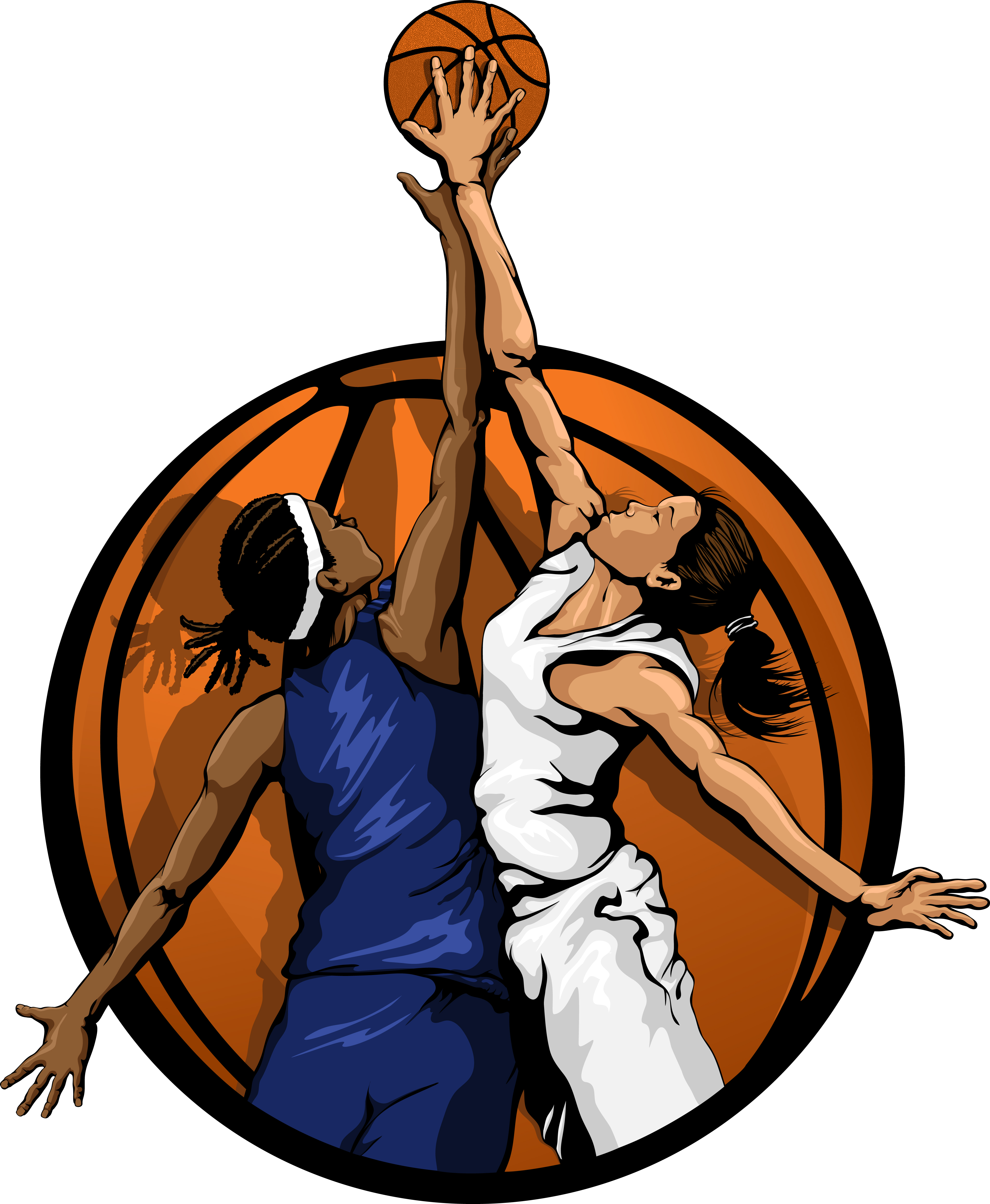 Girls basketball home clip art