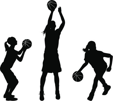 Girls basketball silhouette clip art images