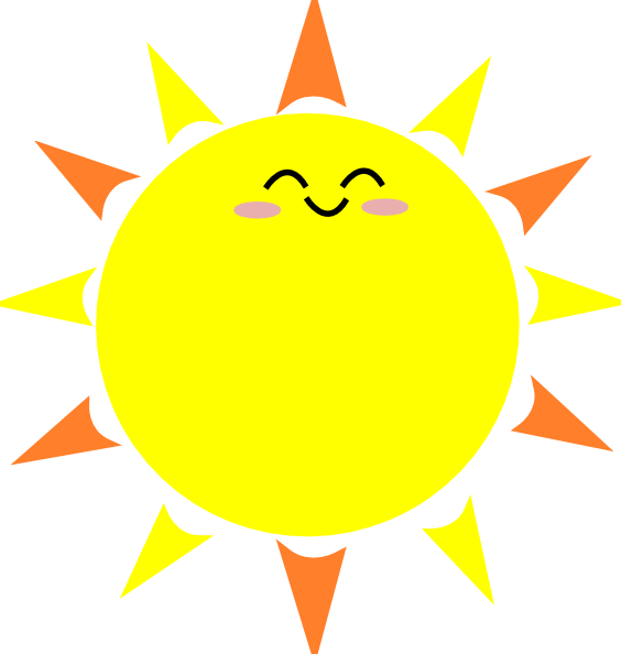 Happy sun clip art at vector clip art