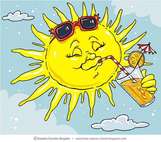 Happy sun free cartoon illustrations clipart no watermark images