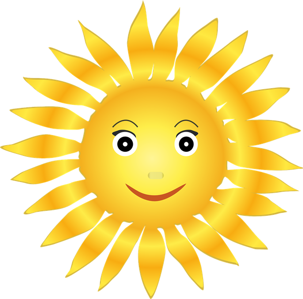 Happy sun free to use clipart