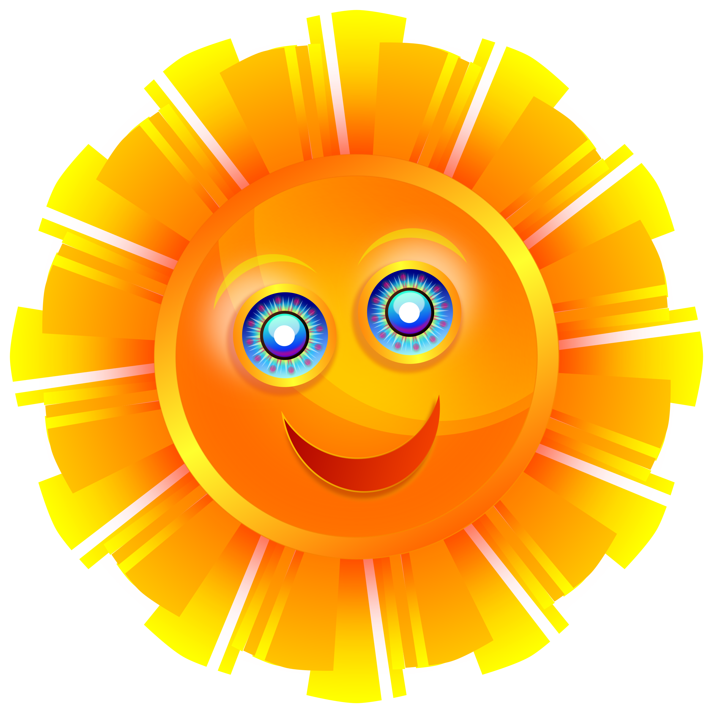 Happy sun vector clipart free cc0 images