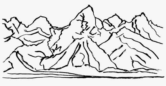 Mountain  black and white allinallwalls mountain clip art clipart