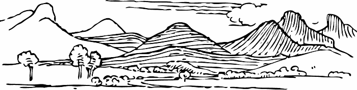 Mountain  black and white black and white clip art mountain scenery clipart download