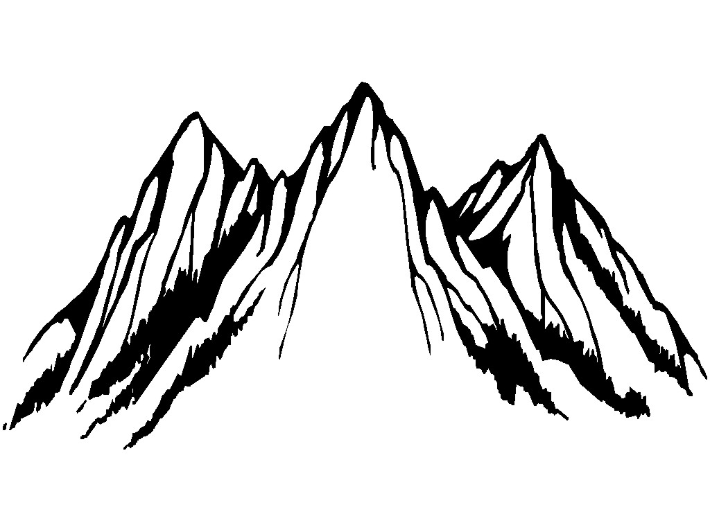 Mountain  black and white mountain clipart black and white free clip art images
