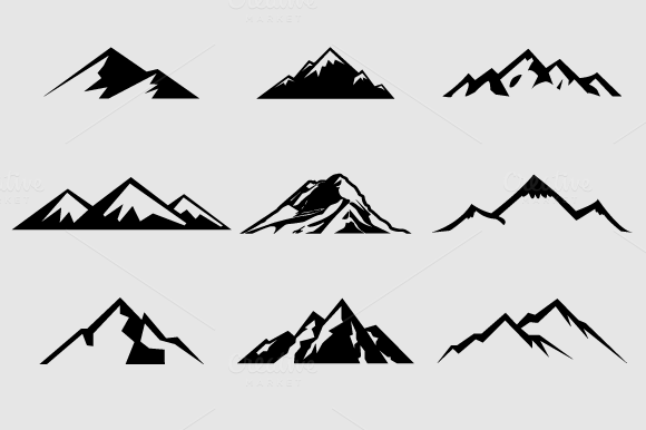 Mountain  black and white mountain clipart black and white hi