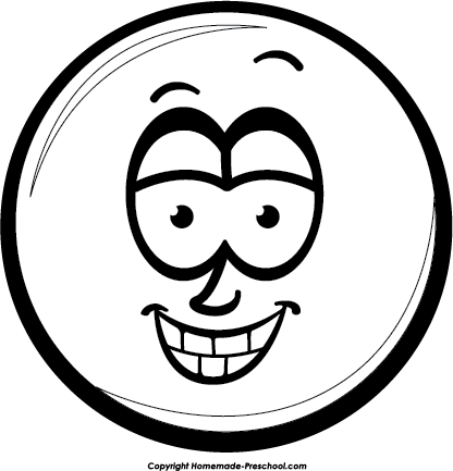 Smiley face  black and white smiley face clipart clipartandscrap