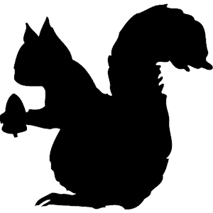 Squirrel  black and white squirrel silhouette clipart free clip art images painted rock