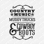 Svg country music muddy trucks cowboy boots western texas clip art ...