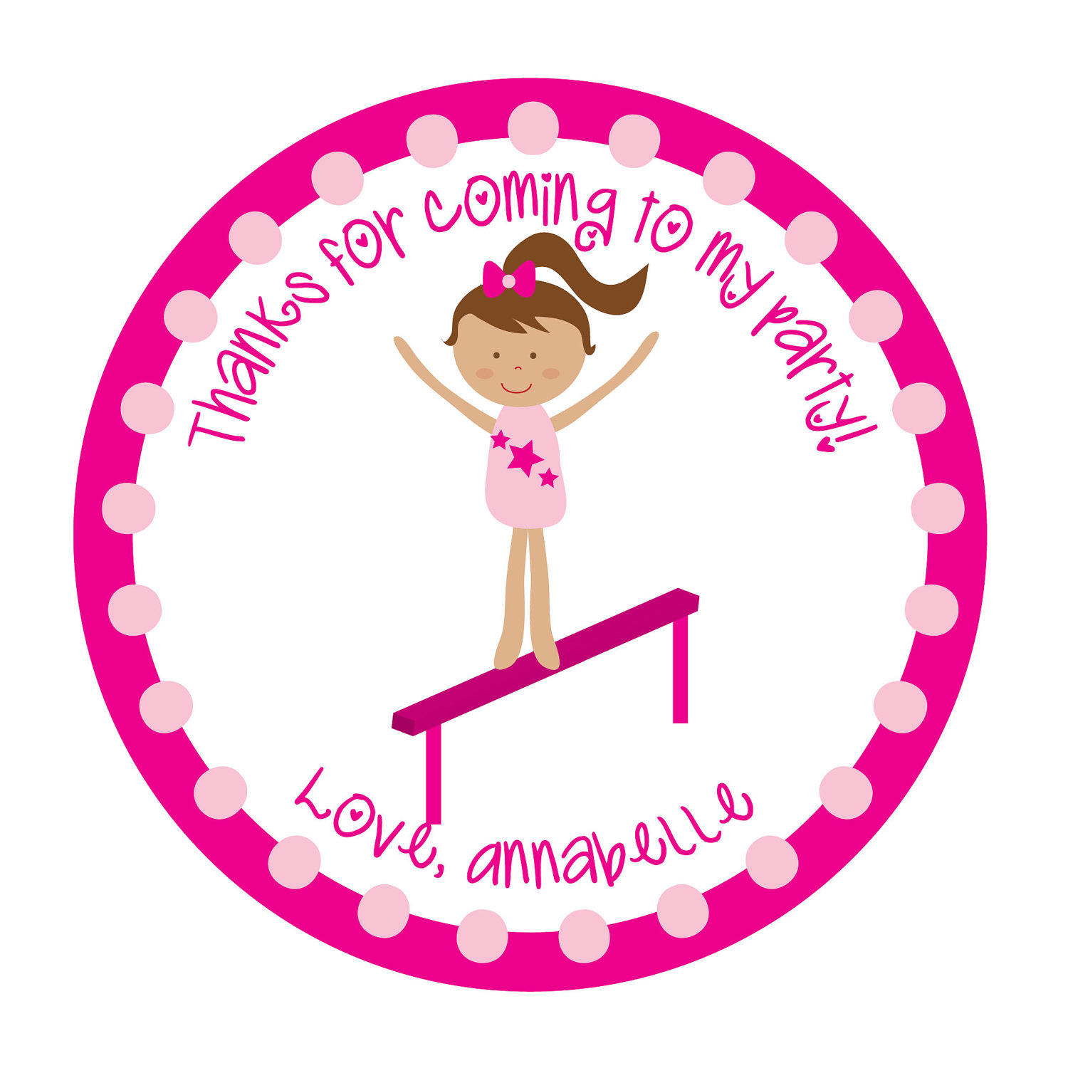 Tumbling gymnastics birthday party clip art pictures to pin on