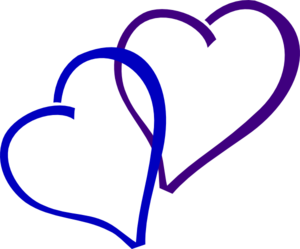 Blue and purple heart clip art at vector clip art