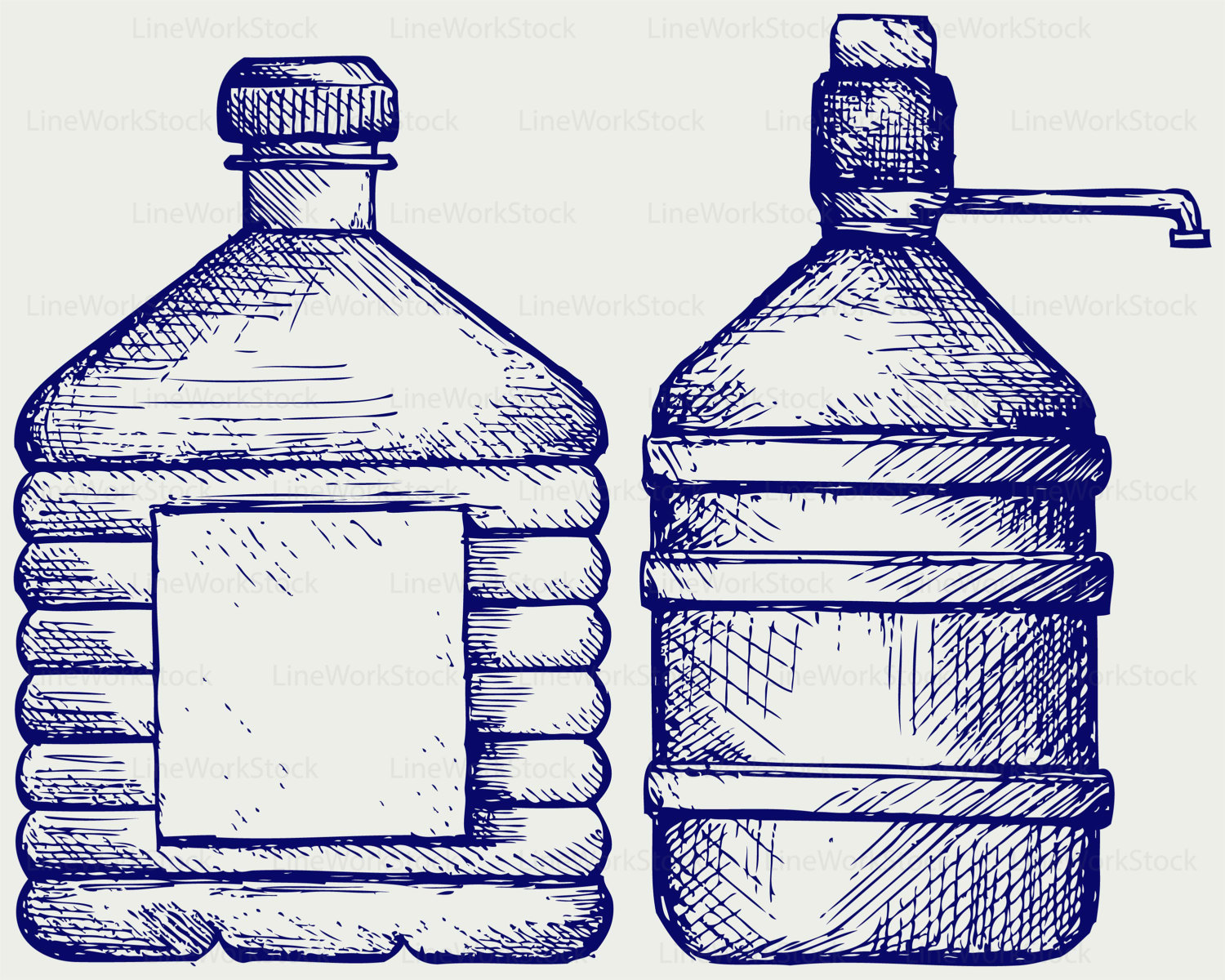 Bottled water plastic bottle water svg drink clipart silhouette