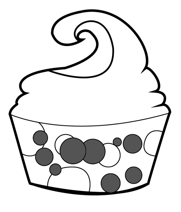 Candle  black and white cupcake clipart black and white