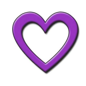 Free valentine picture of a purple heart clipart image valentine