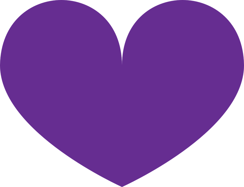 Free vector graphic purple heart love shapes image on clip art