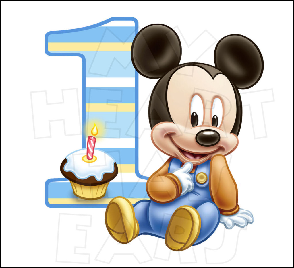 Mickey mouse birthday baby mickey mouse 1st birthday instant download digital clip art