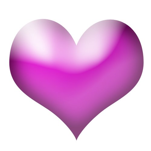 Pink purple heart clipart