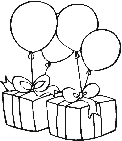 Present  black and white birthday black and white birthday clipart free