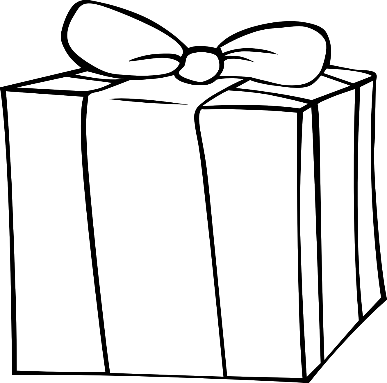 Present  black and white birthday presents clipart black and white free
