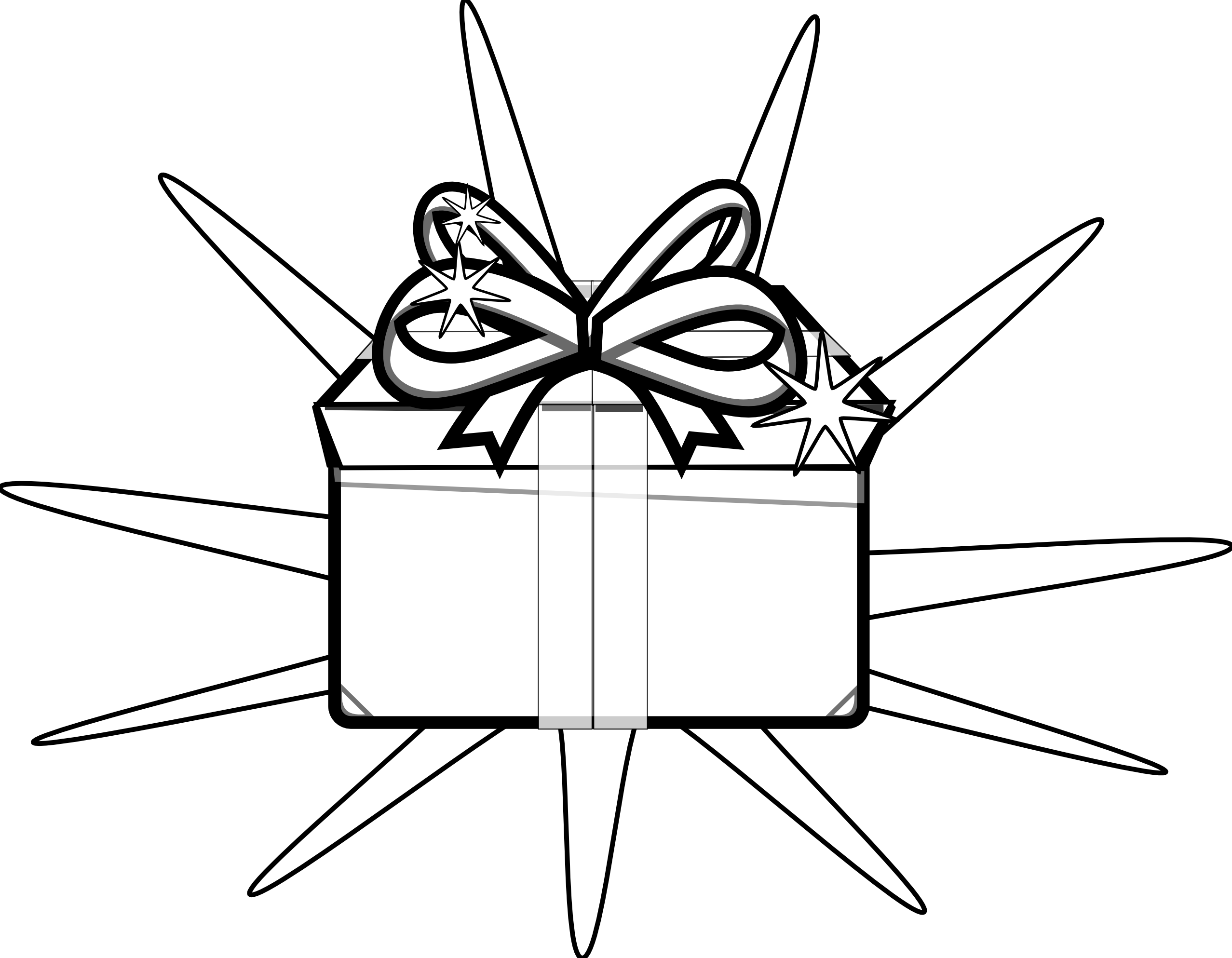 Present  black and white free holiday clipart black and white collection