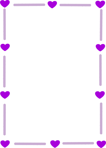 Purple borders and frames silver purple heart border clip art
