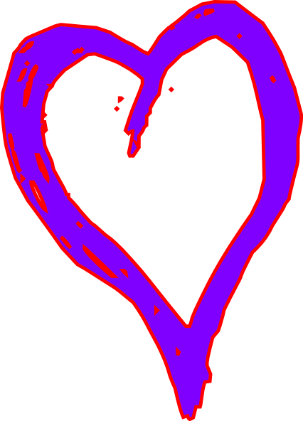 Purple heart clip art at vector clip art 4
