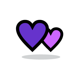 Purple heart heart clipart purple couple with black background