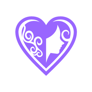 Purple heart heart clipart purple love of female with white background