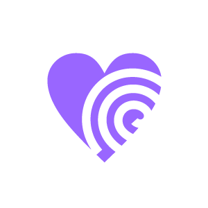 Purple heart heart clipart purple spiral with black background