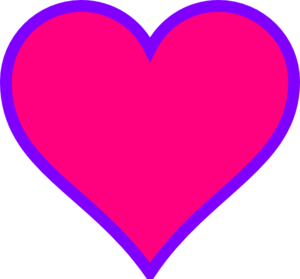 Purple heart magenta clip art