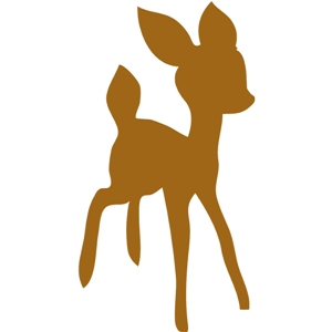 Silhouette design store view 5 baby deer clipart