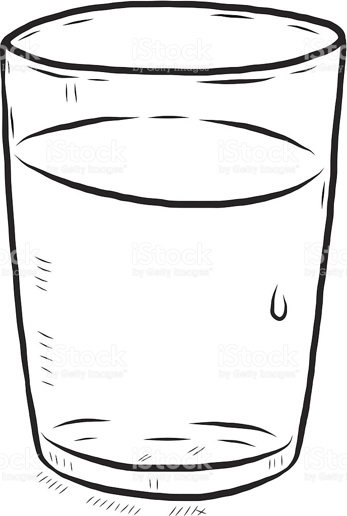 Water  black and white cup of water clipart black and white collection