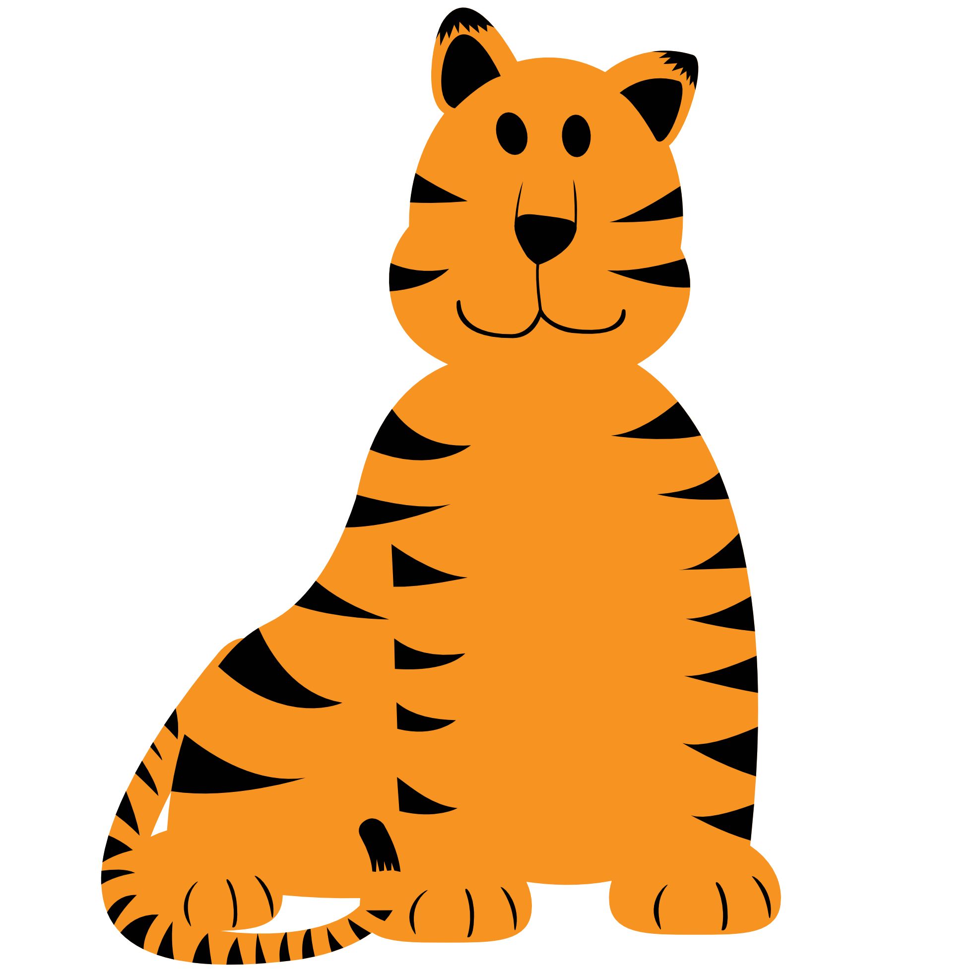 Baby tiger clip clipart image