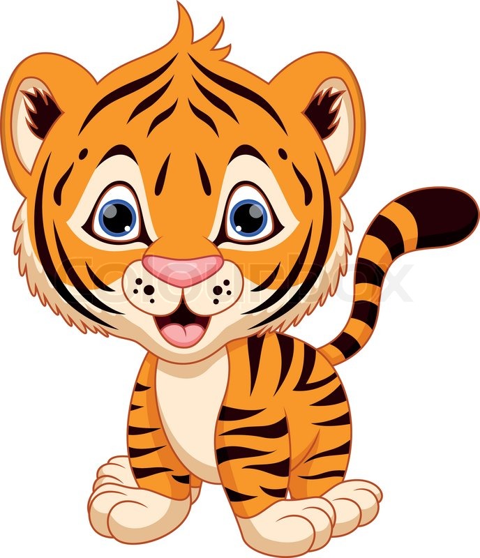 Baby tiger clipart 2