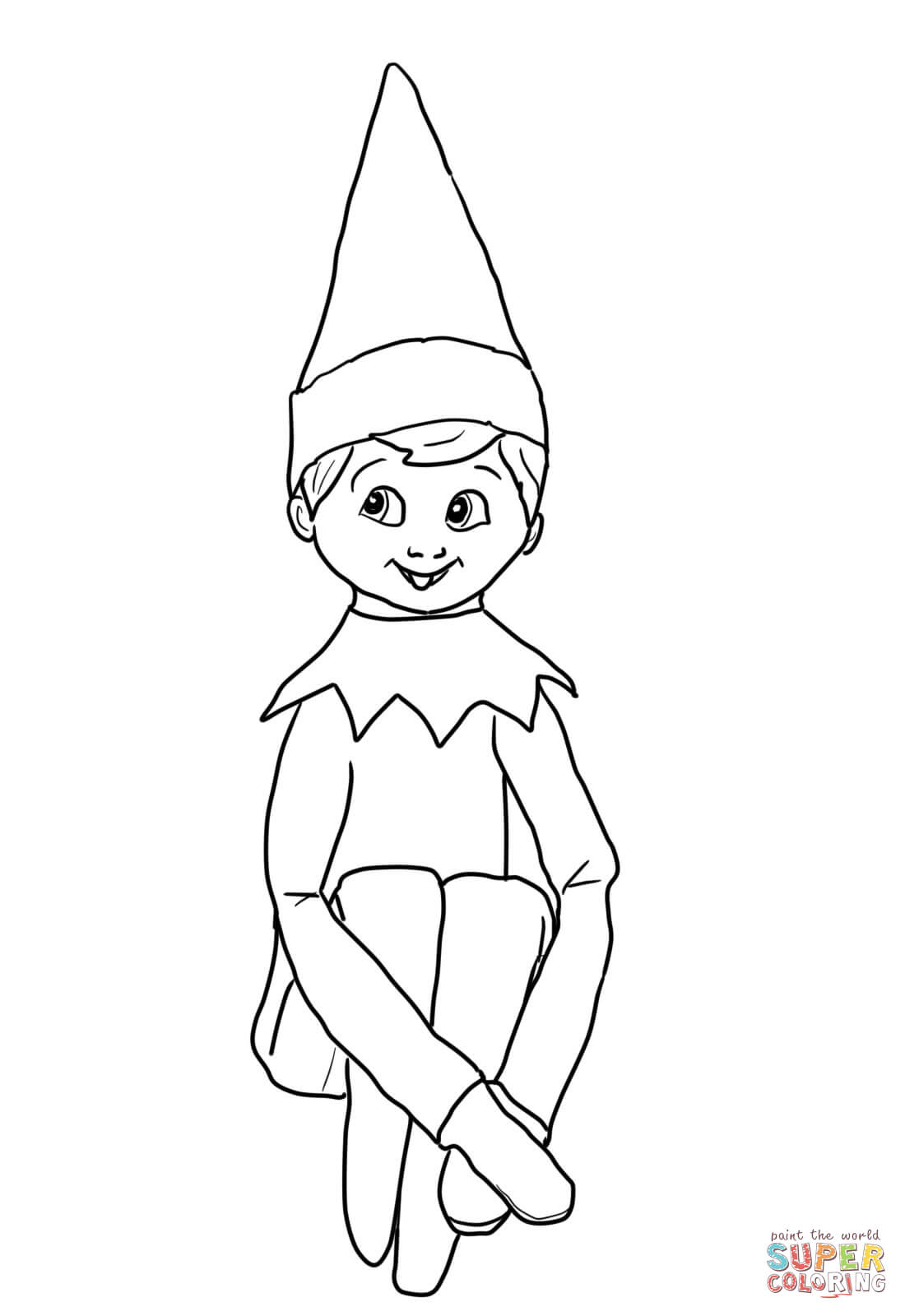 Elf  black and white elf on the shelf clipart cliparts databases