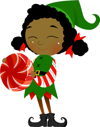Elf  black and white free christmas elf clipart