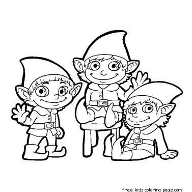 Elf  black and white free printable christmas elf pictures clip art coloring pagesfree