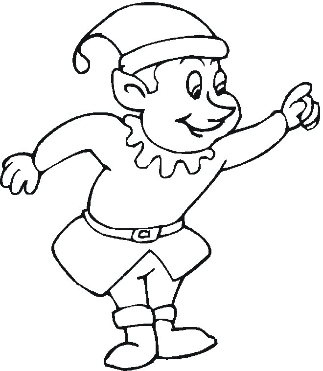 Elf  black and white images of christmas elves free download clip art