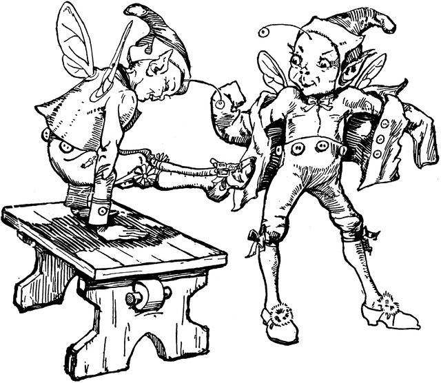 Elf  black and white the elves and the shoemaker clipart etc