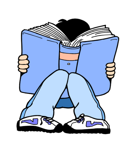 Student thinking girl reading clipart clip art library