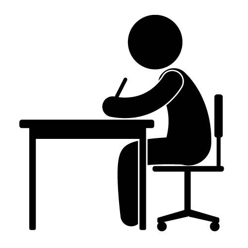 A student working hard clipart silhouette clip art library