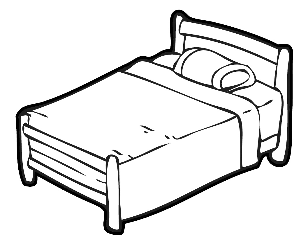 Bed  black and white bed clip art black and white free clipart images