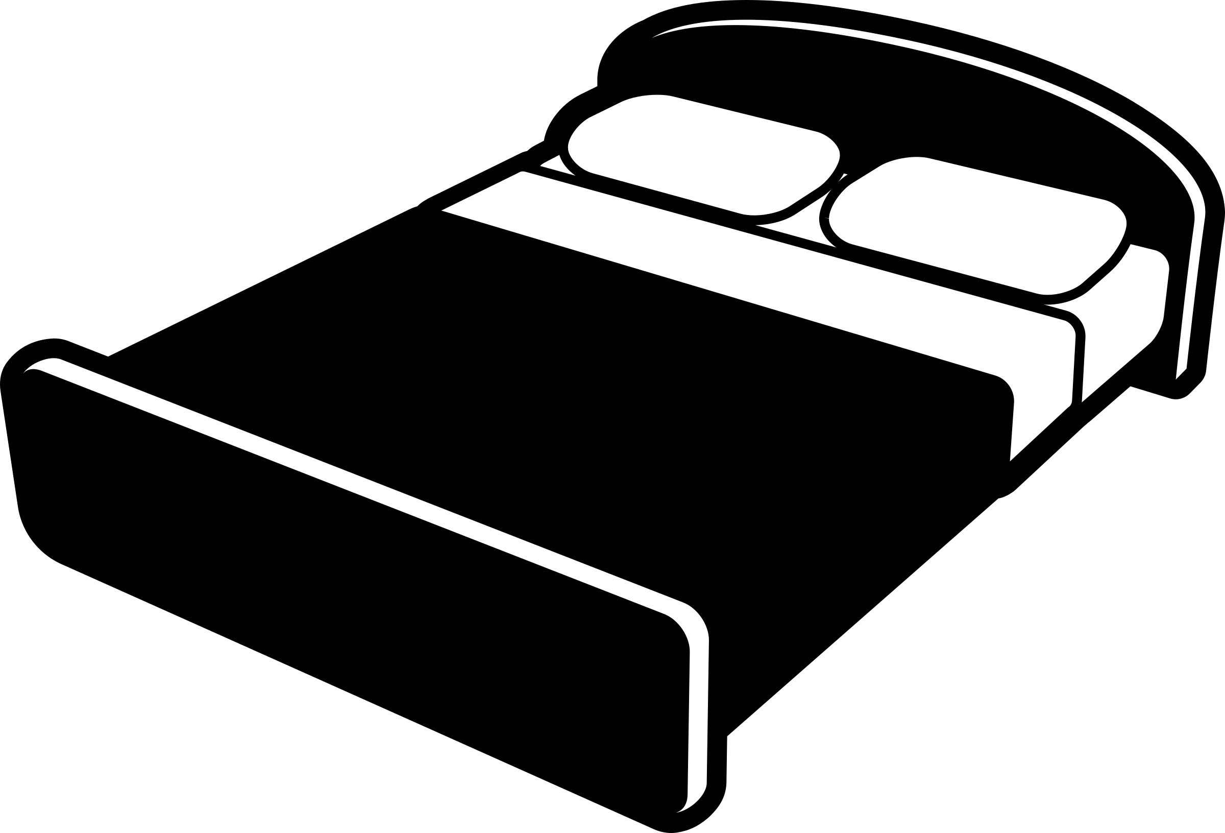 Bed black and white clipart bed - WikiClipArt