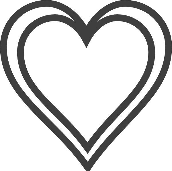 Black double heart clipart the cliparts