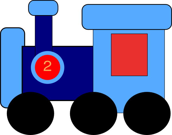 Caboose blue train clip art at vector clip art